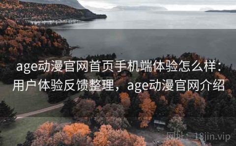age动漫官网首页手机端体验怎么样：用户体验反馈整理，age动漫官网介绍