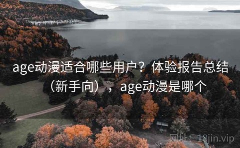 age动漫适合哪些用户？体验报告总结（新手向），age动漫是哪个
