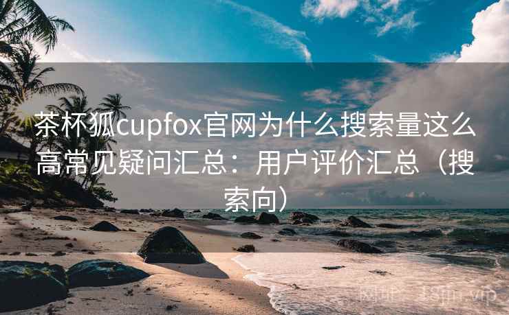 茶杯狐cupfox官网为什么搜索量这么高常见疑问汇总：用户评价汇总（搜索向）