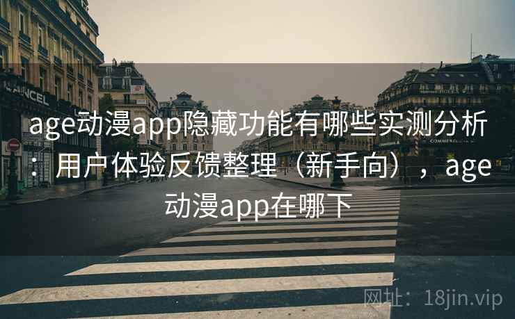 age动漫app隐藏功能有哪些实测分析：用户体验反馈整理（新手向），age动漫app在哪下